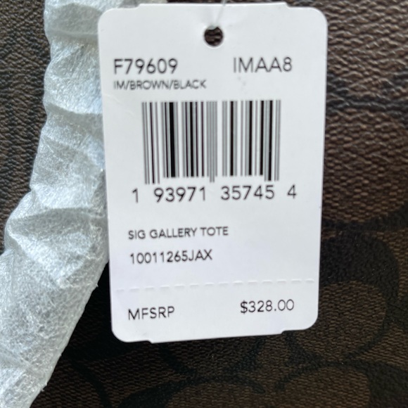 Coach Black/Brown Signature Gallery Tote - Picture 4 of 5